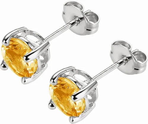 Vista 20 de Amazon Essentials Aretes redondos de plata de ley con piedra natal (anteriormente colección Amazon)