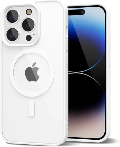 Vista 34 de oakxco Funda magnética transparente compatible con Magsafe, bonita funda delgada y transparente de poliuretano termoplástico no amarillenta, carcasa