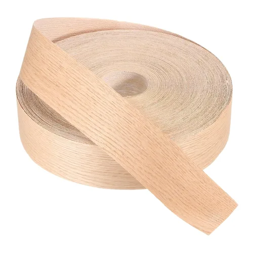 Vista 50 de PATIKIL Bandas de borde de abedul, cinta de chapa de madera de 1-1/2 pulgadas x 25 pies, bandas de borde de madera contrachapada flexible prepegadas