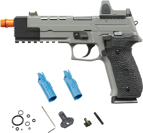 Vista 10 de Vorsk Aluminum Hi-Capa Airsoft VP26X Gas Blowback Pistol w/Red Dot Sight