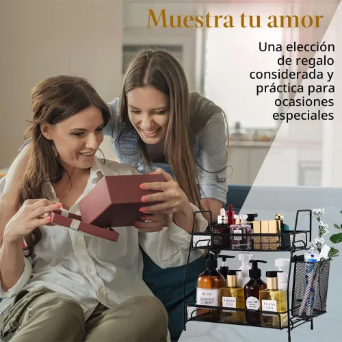 Vista 7 de LEMIKKLE Organizador de encimera de baño de 2 niveles, cuidado de la piel, organizadores de encimera de maquillaje, cocina, almacenamiento