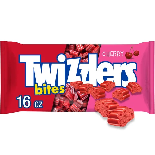 Vista 6 de Twizzlers Bites sabor cereza estilo regaliz, bolsas de caramelo masticable, 7 oz (12 unidades)