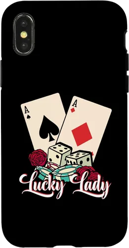 Vista 5 de Lucky Lady Poker Player Gambling Casino Gambler Case for iPhone 16