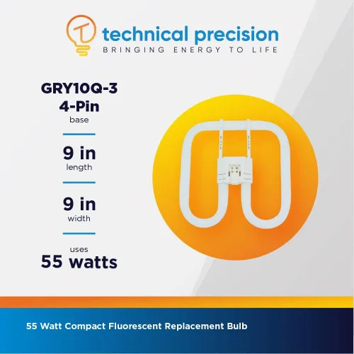 Vista 6 de Repuesto para bombilla GE General Electric G.E F552D/830/4P/CD por Technical Precision