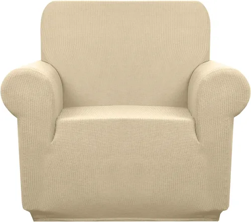Vista 15 de Granbest Funda de Sofá Premium Repelente al Agua de Alta Elasticidad Funda Deslizable para Sofá de Tela Súper Suave (Beige, Grande)
