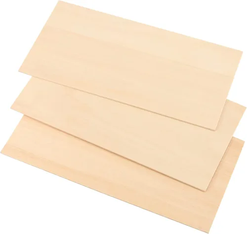 Vista 3 de MUKCHAP 80 hojas de madera para manualidades, hojas finas de madera de 1/16 x 4 x 8 pulgadas, hojas de madera contrachapada sin terminar
