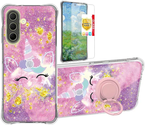 Vista 74 de jioeuinly JSF-DJS - Funda compatible con Nothing Phone 2a con protector de pantalla de vidrio templado, policarbonato duro + silicona suave, soporte