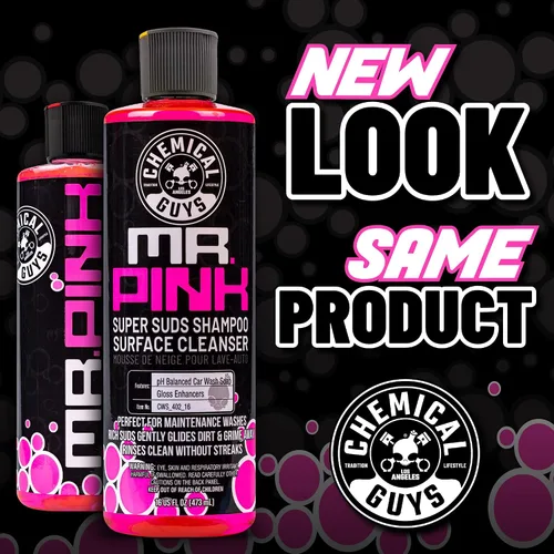 Vista 16 de Chemical Guys CWS_402A - Paquete de lavado de autos, secado y brillo – Jabón espumoso Mr. Pink, 128 onzas líquidas (1 galón) + ayuda de secado que