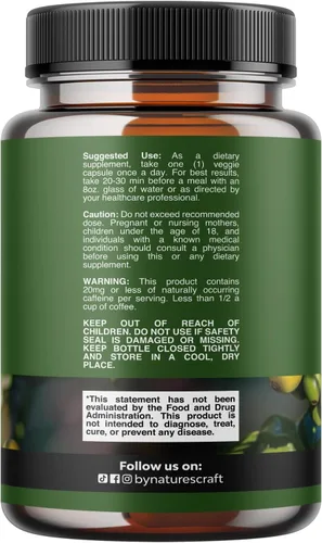 Vista 8 de Extracto de grano de café verde puro, apoyo energético y de enfoque mental