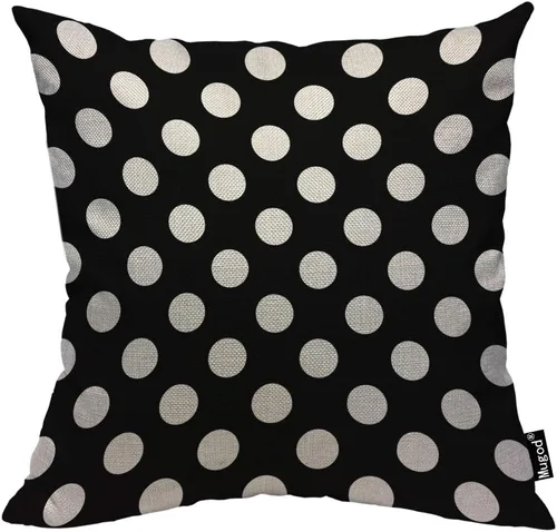 Vista 10 de Mugod Funda de almohada con diseño de ciudad de Nueva York, paisaje nocturno, puente de edificio, color negro y blanco, funda de cojín de lino