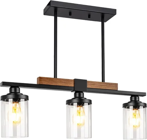Vista 8 de VenzBlomia - Lámpara colgante de 3 luces para isla de cocina con altura ajustable