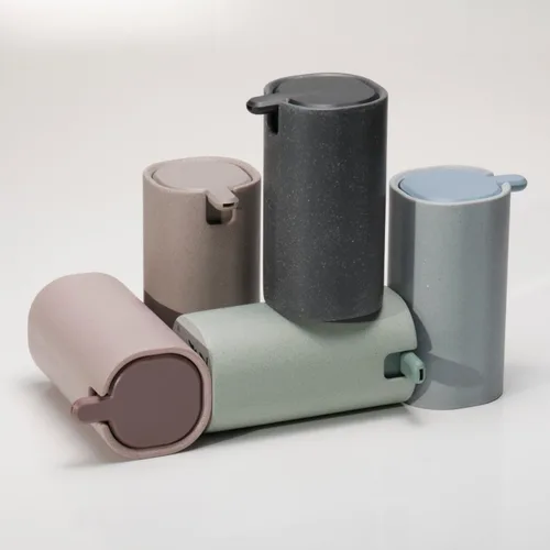 Vista 9 de LINE+ARC Moderno Dispensador de Jabón Fácil de Presionar (Ártico). Lindo Dispensador de Loción Líquida para Baño, Cocina y Fregadero en Mármol Azul