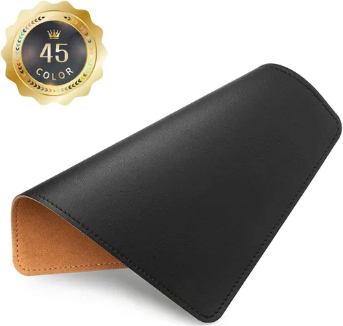 Vista 16 de Alfombrilla para mouse, alfombrilla de mouse de poliuretano, alfombrilla de mouse de cuero con borde cosido base de microfibra con antideslizante