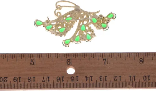 Vista 6 de Alilang Broche de insectos voladores de mariposa de cristal brillante para mujer