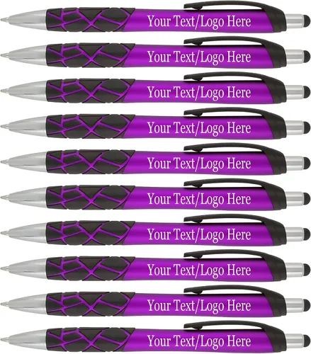 Vista 5 de Bolígrafos capacitivos personalizados con tu logotipo o texto personalizado, paquete de 200 unidades a granel para negocios, fiestas y eventos