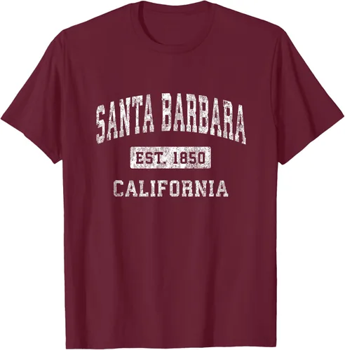 Vista 16 de Camiseta deportiva clásica de Santa Bárbara California CA, Negro, S