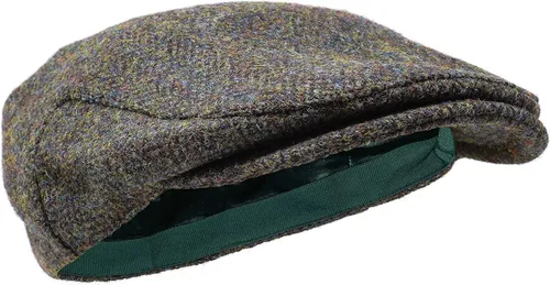 Vista 10 de Borges & Scott Nevis Gorra Plana - 100% Lana Tejida a Mano – Harris Tweed – Resistente al Agua