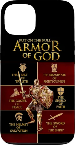 Vista 7 de Warrior of God Put On The Full Armor of God Funda para iPhone 17