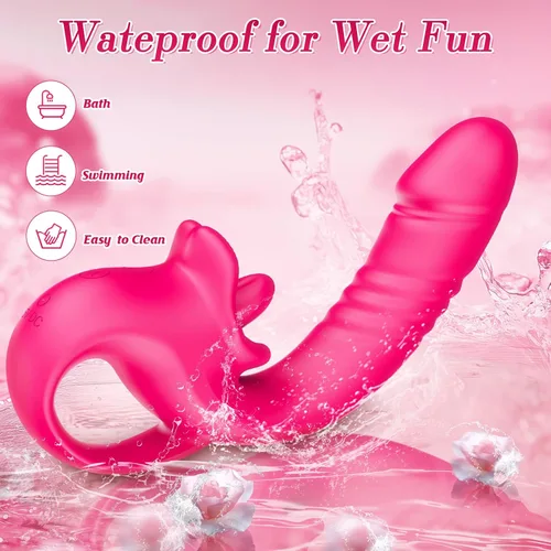Vista 6 de Vibrador Consolador de Empuje Juguetes Sexuales para Mujeres, Consoladores Juguetes para Adultos Vibrador de Punto G y Estimulación Clitoral con 10