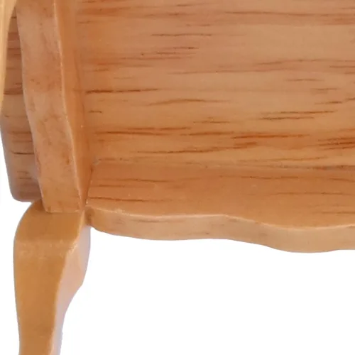 Vista 6 de Agatige Mesa de té en miniatura para casa de muñecas, 1:12, mesa de centro de madera para sala de estar, modelo de muebles en miniatura