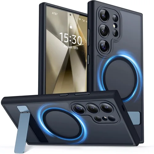 Vista 91 de CANSHN Funda diseñada para Samsung Galaxy A16-5G [protección completa de la cámara] [compatible con Magsafe] funda protectora trasera translúcida
