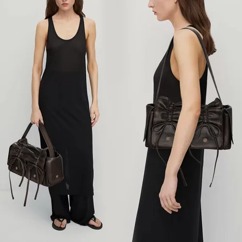 Vista 2 de YFGBCX Bolsos de diseñador para mujer, bolso multibolsillo, bolso Y2K, bolso de lazo de moda con acabado lavado, bolso vintage hobo bolso de otoño