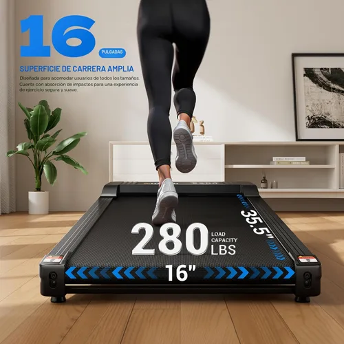 Vista 5 de YUEJIQI - Alfombrilla de caminar Yueiqi para debajo del escritorio con inclinación para el hogar y la oficina, alfombrilla rodante portátil de 2.5