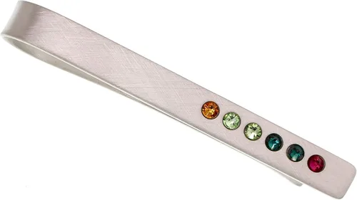 Vista 7 de Personalized Tie Bar Tie Clip with Birthstones Father's Day For Gift for Dad or Grandpa Sterling Silver