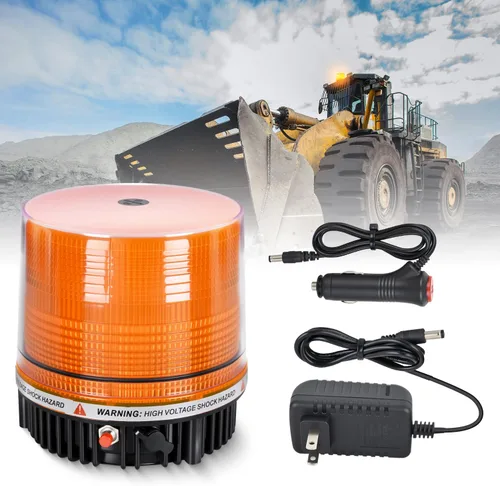 Vista 12 de Nilight 18 Luces Estroboscópicas LED Ámbar Blanco Inalámbricas Giratorias de Emergencia y Seguridad Luz Baliza Intermitente con Base de Montaje