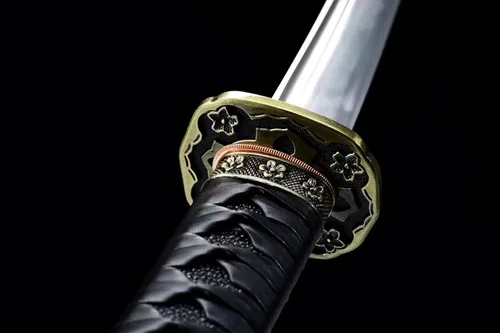 Vista 9 de Espada Katana Samurái japonesa afilada de acero plegado templado de arcilla de 41 pulgadas, vaina de palisandro