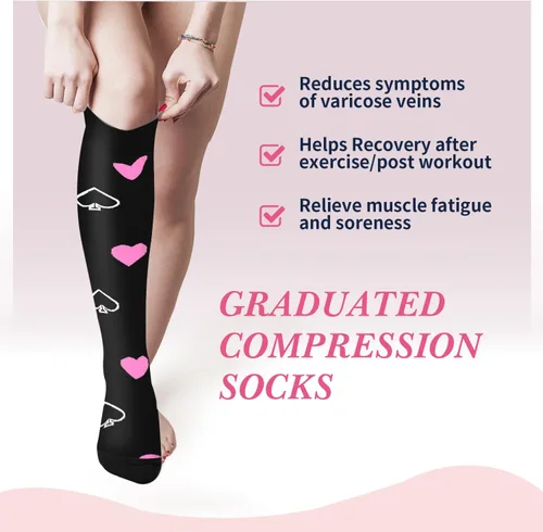 Vista 3 de Sooverki - Calcetines de compresión de cobre para circulación, para mujeres y hombres, 6 pares, para correr, atletismo, medicina, enfermería, viajes