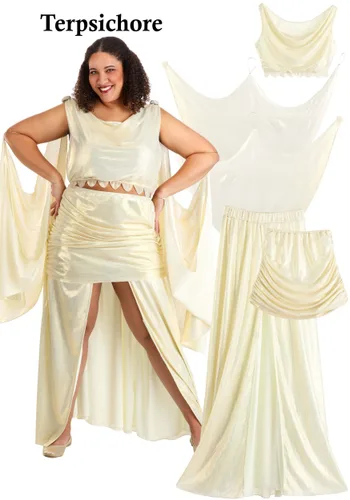 Vista 30 de Disfraz de Muses de Hércules Disney para Mujer Talla Plus Multicolor
