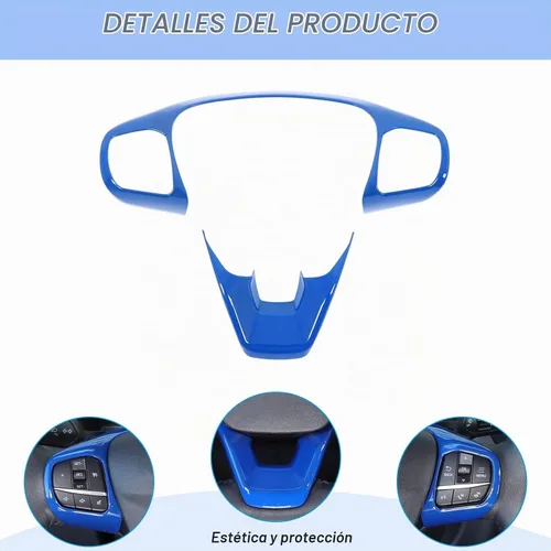Vista 3 de Aunginsy Marco de Botón de Dirección de Control Central Trim Compatible con Ford Maverick 2022+ Bronco Sport 2021+ Escape 2020+ Consola Central Azul