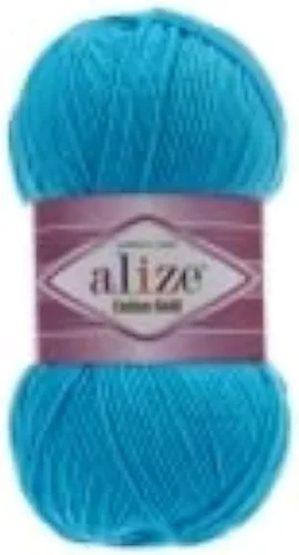 Vista 29 de 55% algodón 45% acrílico Alize Cotton Gold Yarn 1 madeja/bola 3.53 oz 360 yardas (1-crema)