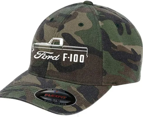 Vista 9 de 1967-1972 Ford F100 F-100 Pickup Truck Diseño Clásico de Contorno Flexfit sombrero Gorra