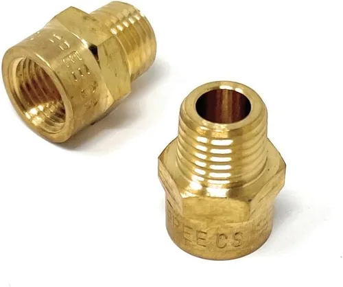 Vista 16 de Adaptador de latón sin plomo Cascada, rosca G británica BSPP macho a NPT hembra (1" x 1" (1 pieza))
