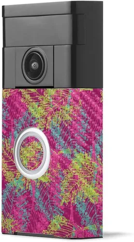 Vista 25 de MightySkins - Piel de fibra de carbono para timbre de video con anillo – Madera abstracta Acabado de fibra de carbono texturizado protector