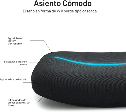 Vista 5 de Ticova Silla de oficina ergonómica – Silla de escritorio con respaldo alto con soporte lumbar ajustable y reposabrazos 3D – Silla de computadora