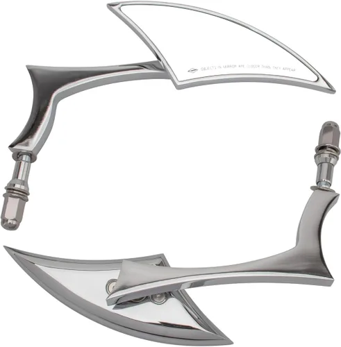 Vista 6 de Espejos retrovisores cromados para motocicleta Davidson Cruiser Choppers Bobber Bike
