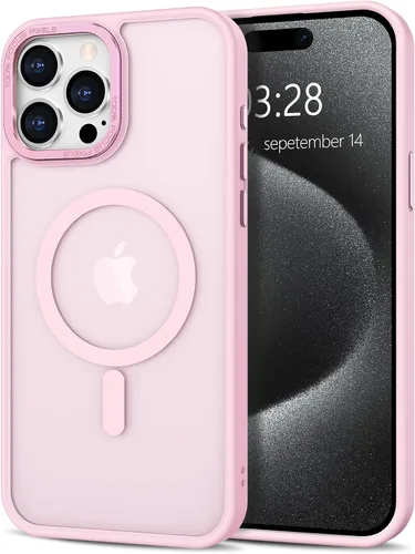 Vista 216 de Anuck - Funda magnética para iPhone 11 compatible con MagSafe, carcasa trasera mate translúcida dura, borde de TPU, delgada, resistente a impactos
