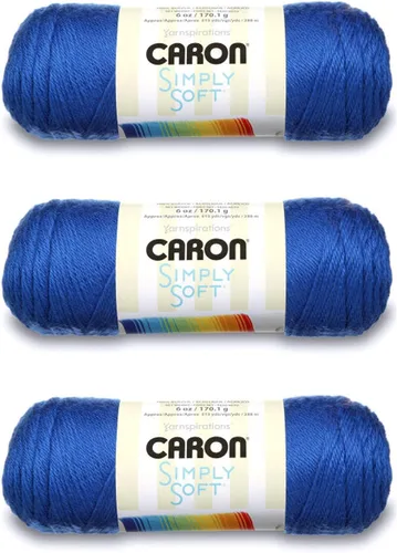 Vista 16 de Caron Simply Soft Paints Hilo (4) Grosor Mediano Worsted 100% Acrílico - 5oz - Oceana - Lavado y Secado a Máquina
