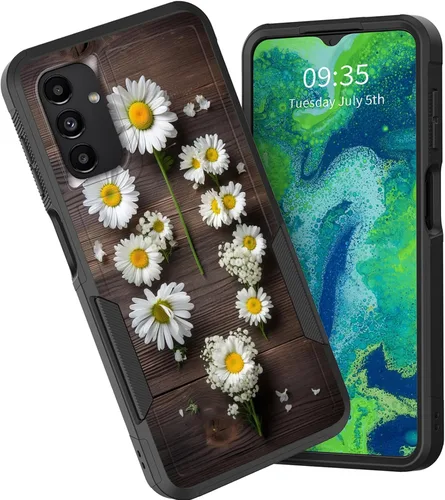 Vista 31 de Funda protectora para Galaxy A13 5G, doble capa híbrida resistente a prueba de golpes, policarbonato duro, silicona suave, TPU, funda protectora
