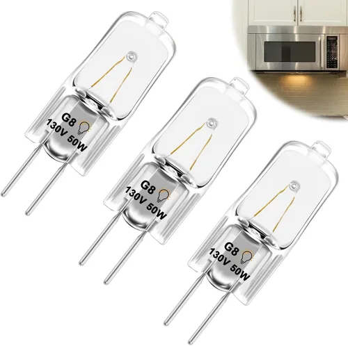 Vista 8 de Paquete de 2 bombillas LED G8 para microondas GE, 3 W, 120 V, 330 lúmenes, luz diurna 6000 K, reemplazo halógeno regulable de 25 W, compatible