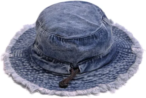 Vista 15 de Sombrero de pescador de algodón desgastado, sombrero de sol, sombrero para hombres y mujeres