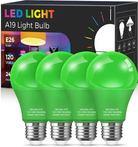 Vista 15 de Fulighture Paquete de 2 bombillas de inundación verdes, PAR38 de 15 W (equivalente a 100 W) E26, bombillas LED verdes de inundación para exteriores