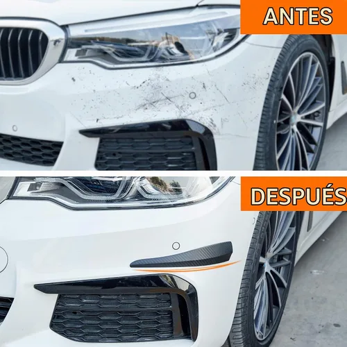Vista 5 de TOMALL 2 calcomanías universales de fibra de carbono Protecor para esquinas de automóvil para parachoques delantero y trasero, protector