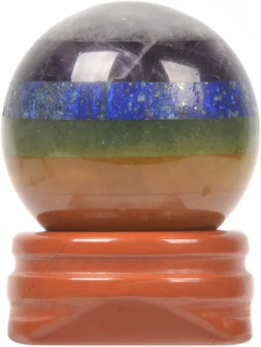 Vista 7 de Justinstones Huevo de piedra preciosa natural, piedra de 7 chakras, cristal curativo, meditación de chakras, piedra de decoración