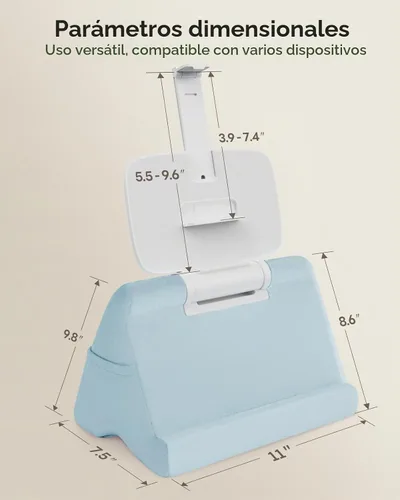 Vista 7 de [Usado] SAIJI Soporte de almohada para tablet iPad mini soporte para Kindle para regazo en la cama, con elevador y clip multifunción ajustable