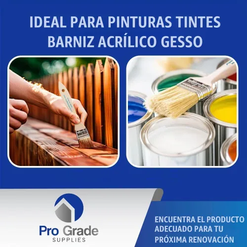 Vista 4 de Pro Grade Brochas de viruta de 1 pulgada, pinceles de pintura desechables, para retoque, paquete de 24