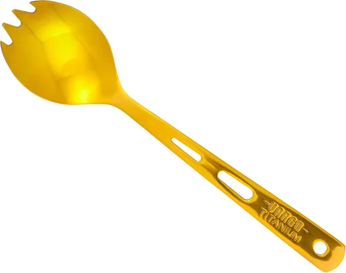 Vista 2 de Vargo Titanium Spork - Utensilios de camping y mochilero ligeros y duraderos (azul)